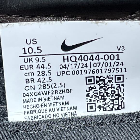 Nike LD 1000 Shoes Mens 10.5 Black Velvet Retro Running Comfort Walking Sneakers - Picture 8 of 8